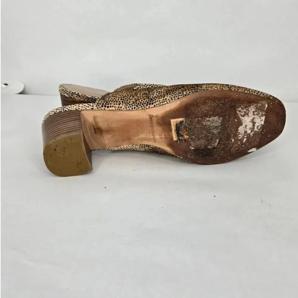 Anthropologie Animal Print Velvet Heeled Mules size 40 - Picture 3 of 6